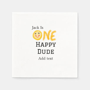 Ein glücklicher Typ 1 glücklicher Geburtstag Smile Serviette