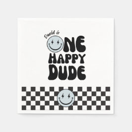 Ein glücklicher Typ Erster Geburtstag glückliches  Serviette