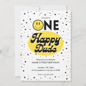 ein glücklicher Typ glücklicher Emoji 1. Geburtsta Einladung (Vorderseite)
