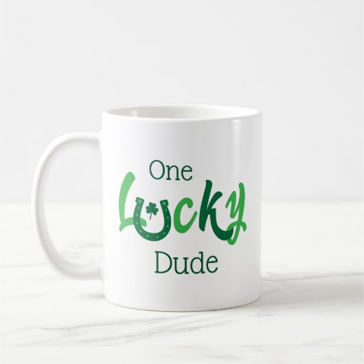 Ein glücklicher Typ | Individualisierbarer St Patr Kaffeetasse (Links)