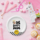 Ein glücklicher Typ lächelnd Foto Papierplatte Pappteller (Party)