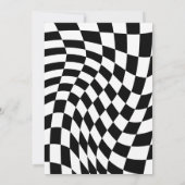 Ein glücklicher Typ Retro-Schachbretter 1. Geburts Einladung (Rückseite)