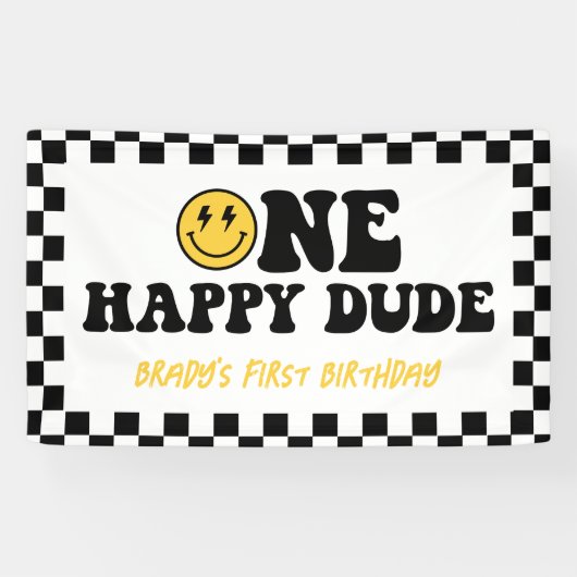 Ein glücklicher Typ Smile Face Boy Erstgeburt Zeic Banner (Horizontal)