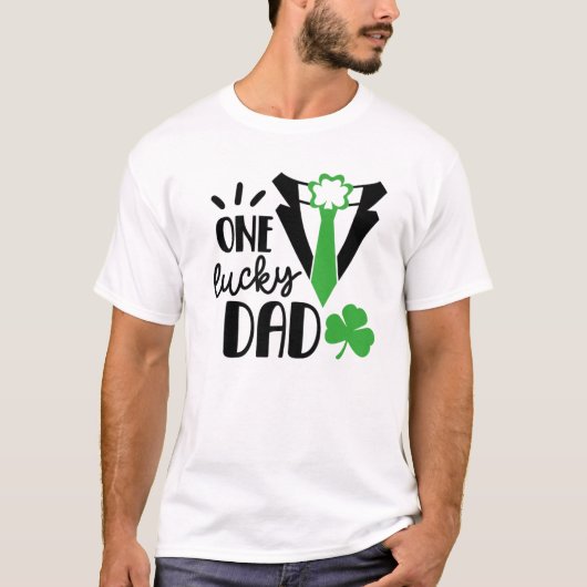Ein glücklicher Vater Green St Patricks Day Men Wo T-Shirt (Vorderseite)
