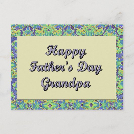 Ein glücklicher Vater, Großvater Postkarte (Vorderseite)