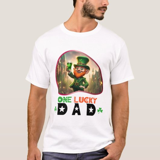 Ein glücklicher Vater - Leprechauns Fun-Pot T-Shirt (Vorderseite)