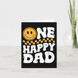 Ein glücklicher Vater Retro Smiley Gesicht Vaterta Karte