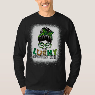 Ein glücklicher Visueller behinderter Lehrer erble T-Shirt