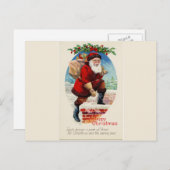 Ein glücklicher Weihnachten Vintag Weihnachten Wei (Vorne/Hinten)