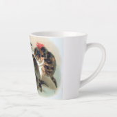 Ein glücklicher Weihnachten Vintage Katze Latte Ta Milchtasse (Rechts)