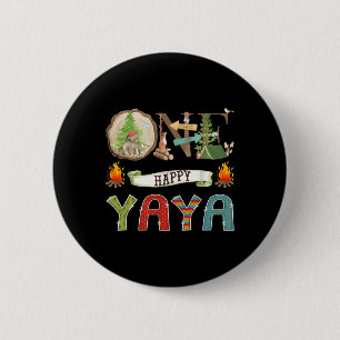 Ein glücklicher Yaya-Camper zum 1. Geburtstag Camp Button