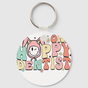 ein glücklicher Zahnarzt, retro, vintage Schlüsselanhänger