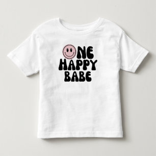 Ein glückliches Baby-Mädchen zum ersten Geburtstag Kleinkind T-shirt