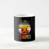 Ein glückliches Camp Retro-Marshmallow-Camping-Tri Kaffeetasse (Mittel)