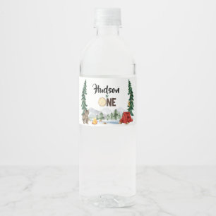 Ein glückliches Camper Wasserflasche-Etikett Wasserflaschenetikett