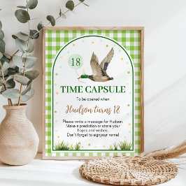 Ein glückliches Duck Geburtstag Time Kapsel Zeiche Poster