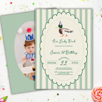 Ein glückliches Duck Mallard Green Preppy Strip Fo