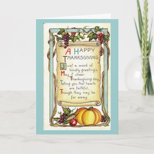 Ein glückliches Erntedankfest Feiertagskarte (Vorderseite)