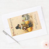 Ein glückliches Erntedankfest Pilgrim & Plymouth R Rechteckiger Aufkleber (Umschlag)