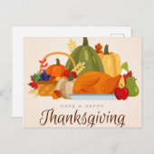 Ein glückliches Erntedankfest Postkarte (Vorne/Hinten)