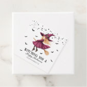 Ein glückliches Halloween-Hexe Geschenkanhänger (Beispiel)