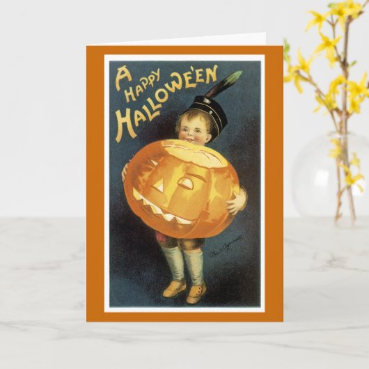 Ein glückliches Halloween Karte (Gelbe Blume)