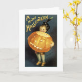 Ein glückliches Halloween Karte (Gelbe Blume)