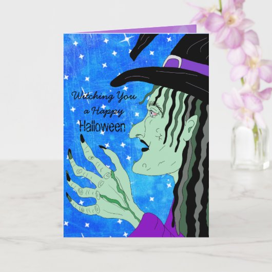 Ein glückliches Halloween Karte (Orchidee)