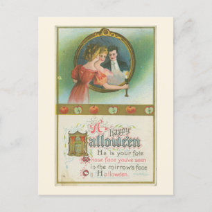 Ein glückliches Halloween-Mirrow-Schicksal Vintag Postkarte