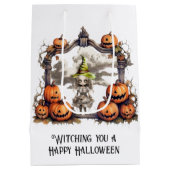 Ein glückliches Halloween Mittlere Geschenktüte (Rückseite)