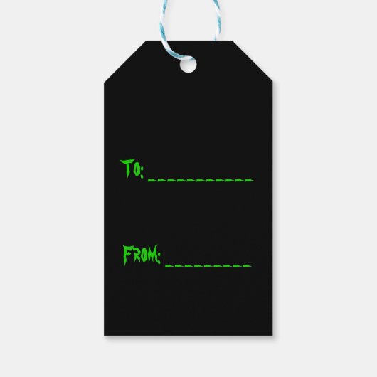 Ein glückliches Halloween-Party Geschenkanhänger (Rückseite)