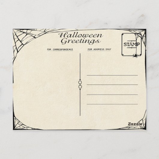 Ein glückliches Hallowe'en Postkarte (Rückseite)