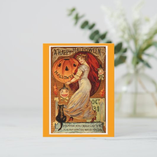 Ein glückliches Halloween Postkarte (Stehend Vorderseite)