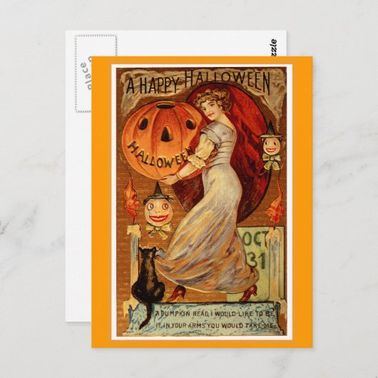 Ein glückliches Halloween Postkarte (Vorne/Hinten)