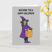 Ein glückliches Halloween-Pun-Sprichwort Karte (Gelbe Blume)