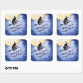 Ein glückliches Halloween Quadratischer Aufkleber (Blatt)