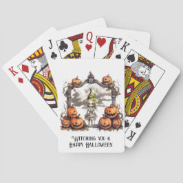 Ein glückliches Halloween Spielkarten