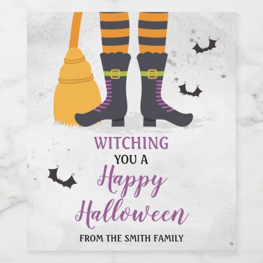 Ein glückliches Halloween Weinetikett (Einzelnes Label)