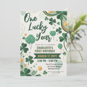 Ein Glückliches Jahr   St. Patrick's Day 1. Geburt Einladung