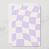 Ein glückliches Mädchen Retro 1. Geburtstag Einladung (Rückseite)