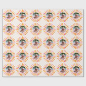 Ein glückliches Mädchen Sonnenschein Geschenkpapier (Flach)
