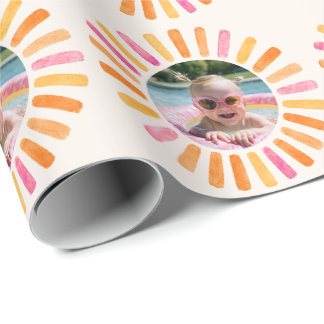 Ein glückliches Mädchen Sonnenschein Geschenkpapier