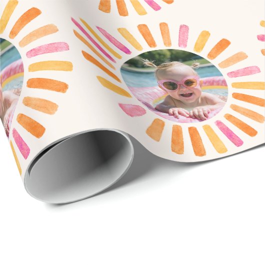 Ein glückliches Mädchen Sonnenschein Geschenkpapier (Rolleneckpunkt)