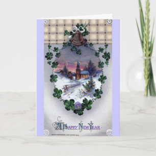 Ein glückliches neues Jahr 1914 Vintag Feiertagskarte