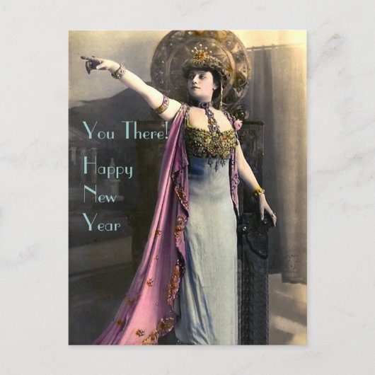 Ein glückliches neues Jahr Feiertagspostkarte (Vorderseite)