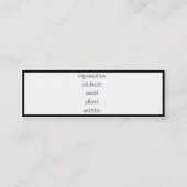 Ein glückliches neues Jahr Mini Visitenkarte (Rückseite)