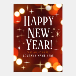 Ein glückliches neues Jahr mit Sternen und Lichter
