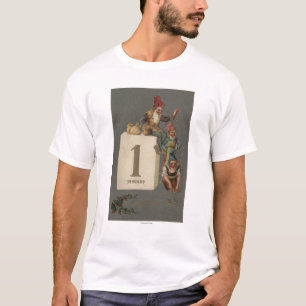 Ein glückliches neues YearGnomes werfendes Geld T-Shirt