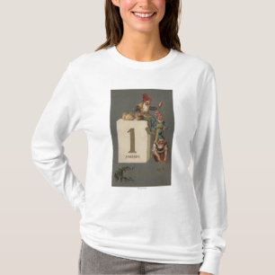 Ein glückliches neues YearGnomes werfendes Geld T-Shirt