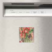 Ein glückliches Osterfest mit weiblichen Blume Magnet (In Situ (Geschirrspüler))